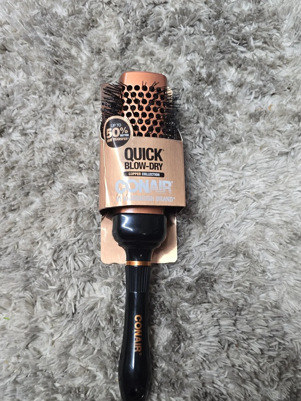 Conair Quick Blow-Dry Round Brush - Copper & Black